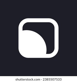 Color saturation white pixel perfect solid ui icon. Adjust brightness level in footage. Silhouette symbol for dark mode. Glyph pictogram on black space for web, mobile. Vector isolated image
