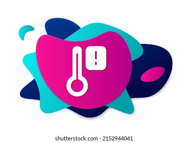 Color Sauna thermometer icon isolated on white background. Sauna and bath equipment. Abstract banner with liquid shapes. Vector