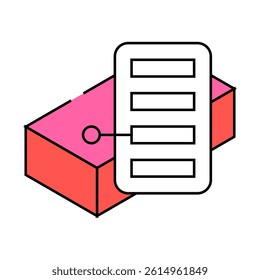 color scale brick line icon vector. color scale brick sign. isolated symbol illustration