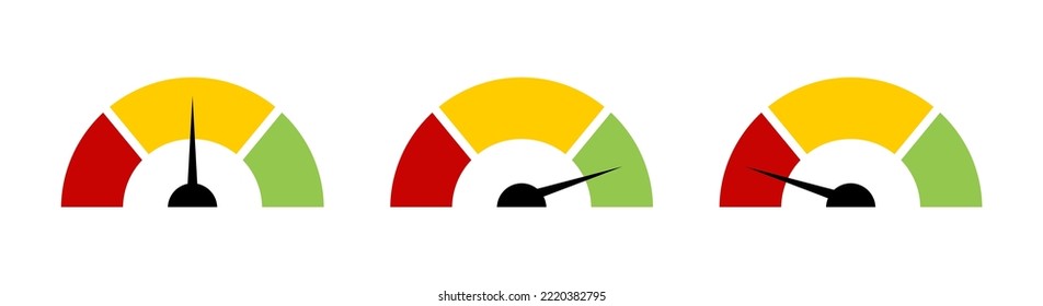 color scale speed, measuring device tachometer speedometer indicator vector