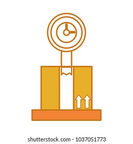 color scale weight machine with delivery package