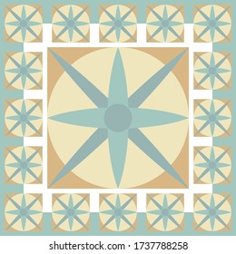 Color Scandinavian square pattern. Vector illustration