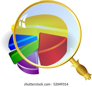 The color schedule under a magnifier