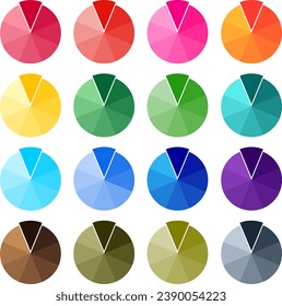 Farbschema, harmonische Farbkombination. Farbpalette. Vektorgrafik. Vektorgrafik.
