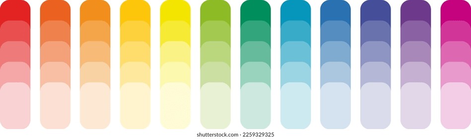 Color scheme, harmonious color palette. Vector, cartoon illustration. Vector.