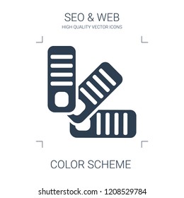 color scheme icon. high quality filled color scheme icon on white background. from seo web collection flat trendy vector color scheme symbol. use for web and mobile