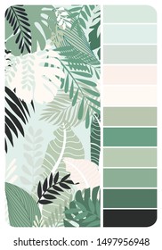 Color scheme leaf background wallpaper vector illustration design