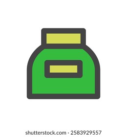 Color school supplies related single item icon glue