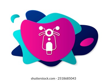 Color Scooter icon isolated on white background. Abstract banner with liquid shapes. Vector