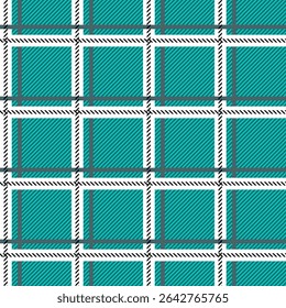 Cor escócia padrão têxtil sem costura. Tecido textura verificação tartan xadrez. Fundo geométrico abstrato para tecido, cartão, tecido. Design gráfico de repetição monocromático. Ornamento quadrado moderno.