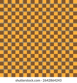 Cor escócia padrão têxtil sem costura. Tecido textura verificação tartan xadrez. Fundo geométrico abstrato para tecido, cartão, tecido. Design gráfico de repetição monocromático. Ornamento quadrado moderno.