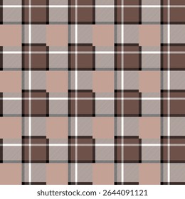 Cor escócia padrão têxtil sem costura. Tecido textura verificação tartan xadrez. Fundo geométrico abstrato para tecido, cartão, tecido. Design gráfico de repetição monocromático. Ornamento quadrado moderno.
