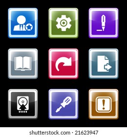 Color screen web icons, set 6