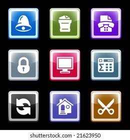 Color screen web icons, set 7