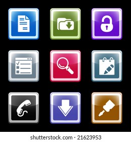 Color screen web icons, set 8