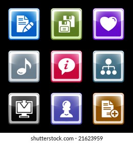 Color screen web icons, set 10