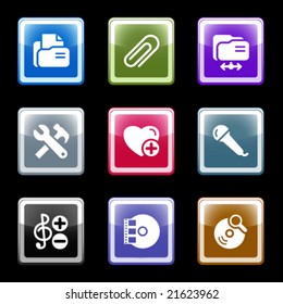 Color screen web icons, set 11