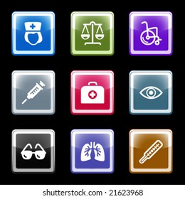 Color screen web icons, set 13