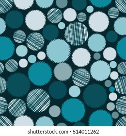 The color of a sea wave seamless pattern of circles-vector illustration. Abstract background of balloons.