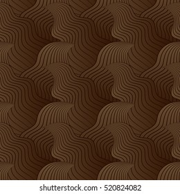 Color seamless abstract hand-drawn pattern, waves background. Vector illustration.Eps 10.