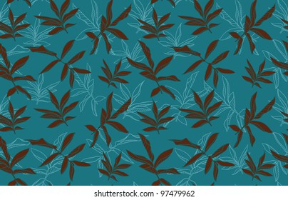 color seamless background with leafs