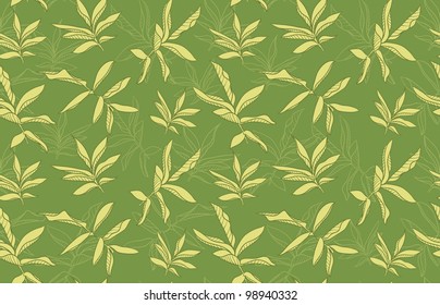 color seamless background with leafs