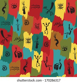 color seamless ethnic pattern