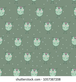 The  color  seamless with funny monsters