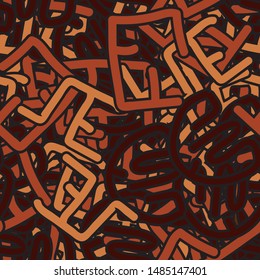 Color seamless grunge pattern. Abstract texture of randomly arranged elements. Template for printing on fabric or paper for packaging. Bright design background