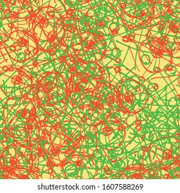 Color seamless grunge pattern. Abstract texture of randomly arranged elements. Template for printing on fabric or paper for packaging. Bright design background