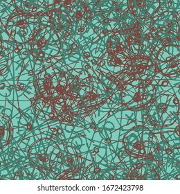 Color seamless grunge pattern. Abstract texture of randomly arranged elements. Template for printing on fabric or paper for packaging. Bright design background