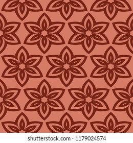 color seamless lace pattern with abstract geometric flower. Stylish fashion design background for invitation card. illustration
