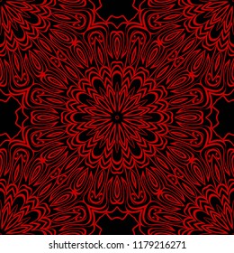 color seamless lace pattern with abstract geometric flower. Stylish fashion design background for invitation card. illustration.