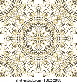 color seamless lace pattern with abstract geometric flower. Stylish fashion design background for invitation card. illustration.
