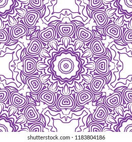 color seamless lace pattern with abstract geometric flower. Stylish fashion design background for invitation card. illustration.