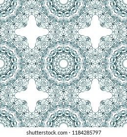 color seamless lace pattern with abstract geometric flower. Stylish fashion design background for invitation card. illustration.