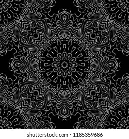 color seamless lace pattern with abstract geometric flower. Stylish fashion design background for invitation card. illustration.