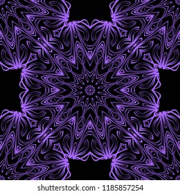 color seamless lace pattern with abstract geometric flower. Stylish fashion design background for invitation card. illustration.