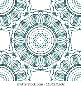 color seamless lace pattern with abstract geometric flower. Stylish fashion design background for invitation card. illustration.