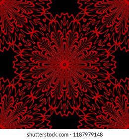 color seamless lace pattern with abstract geometric flower. Stylish fashion design background for invitation card. illustration.
