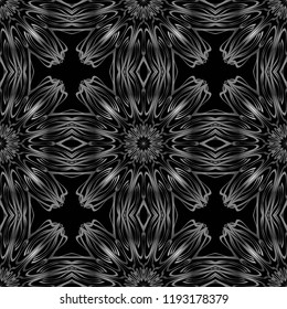 color seamless lace pattern with abstract geometric flower. Stylish fashion design background for invitation card. illustration.