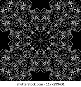 color seamless lace pattern with abstract geometric flower. Stylish fashion design background for invitation card. illustration.