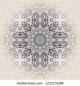 color seamless lace pattern with abstract geometric flower. Stylish fashion design background for invitation card. illustration