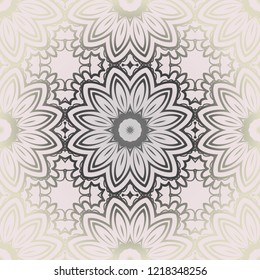 color seamless lace pattern with abstract geometric flower. Stylish fashion design background for invitation card. illustration