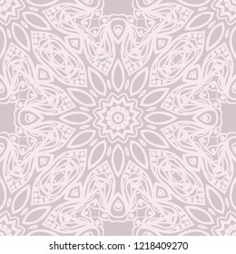 color seamless lace pattern with abstract geometric flower. Stylish fashion design background for invitation card. illustration