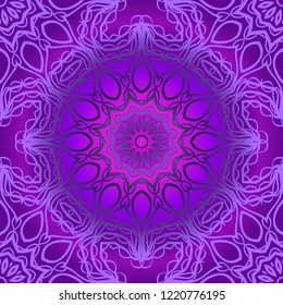 color seamless lace pattern with abstract geometric flower. Stylish fashion design background for invitation card. illustration