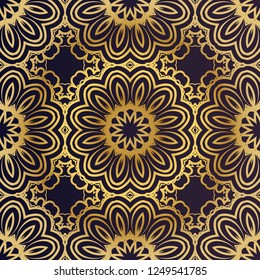 color seamless lace pattern with abstract geometric flower. Stylish fashion design background for invitation card. illustration