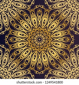 color seamless lace pattern with abstract geometric flower. Stylish fashion design background for invitation card. illustration