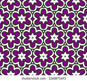 Color Seamless Lace Pattern With Abstract Geometric Flower. Stylish Fashion Design Background For Invitation Card. Vector Illustration. gradient color.