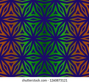 Color Seamless Lace Pattern With Abstract Geometric Flower. Stylish Fashion Design Background For Invitation Card. Vector Illustration. gradient color.